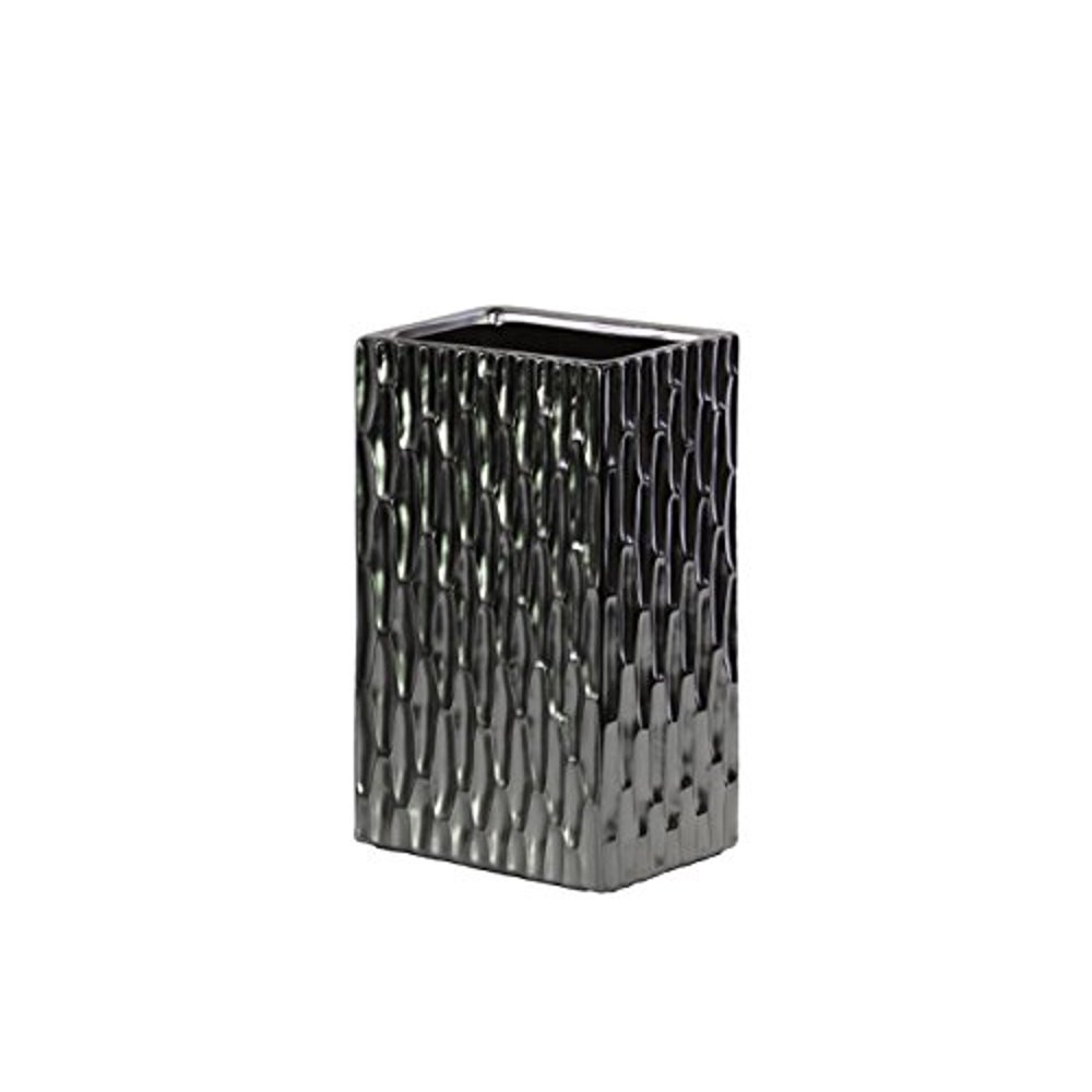 Tall Rectangular Vase in Silver