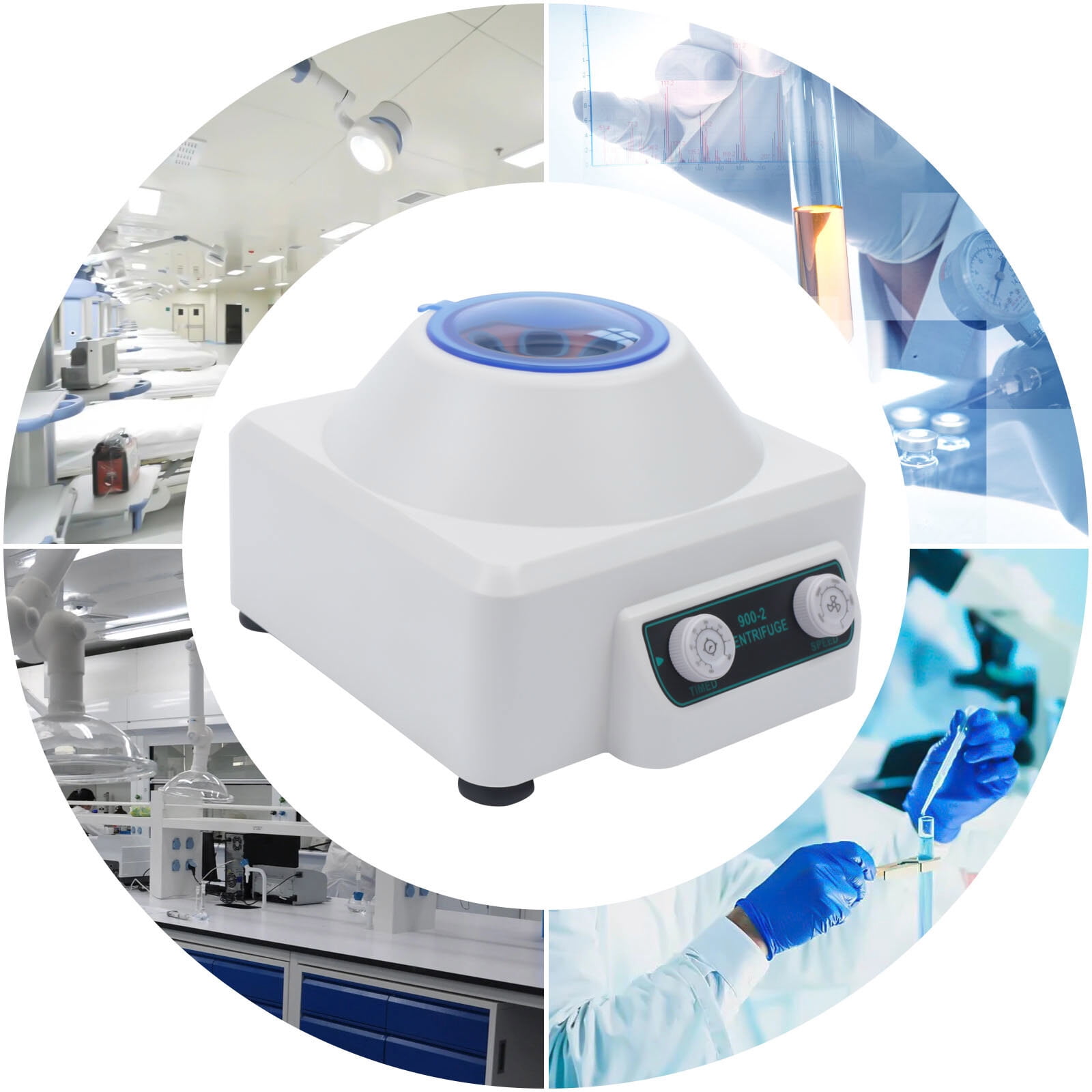 110V Electric Centrifuge Machine Mini Lab Medical Machine 4000 RPM with Timer Used in Hospitals, Chemistry, and Biochemistry Laboratories