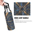 thumbnail image 4 of Yayeee 33oz Insulated Water Bottle Double Wall Stainless Steel with Flip Straw Lid, Elegant Geometric Pattern, 4 of 7