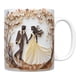 thumbnail image 2 of Taza de cerámica para San Valentín – Tema romántico de boda, taza de té de café, microondas para lavavajillas, 11oz – Regalo para el hogar de la oficina para parejas, vajilla de amor elegante, 2 of 6