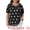 Black, variant on Women's Plus Summer Top V Neck Short Sleeve Blouses 1X Black