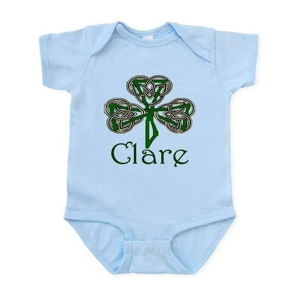 CafePress - Clare Shamrock Infant Bodysuit - Baby Light Bodysuit, Size Newborn - 24 Months