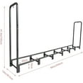 thumbnail image 3 of Historyli Leñero de metal de 2,4 m para interior y exterior, ajustable con 2 anillas de seguridad, resistente, con capacidad para hasta 300 kg, color negro, 3 of 8