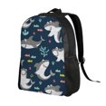 thumbnail image 2 of Honeii Friendly Smiling Sharks Print Laptop Backpack for Work, College, Travel, Daily Backpacks for Men Women, Sport Rucksack,Computer Bag, 2 of 8