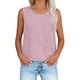 thumbnail image 2 of Camisas Y Tops de Verano de Mujer Cuello Redondo Camisa sin Mangas de Rayas Tela Cómoda Casual para Citas, Ocasional, Fiesta, Playa, Trabajo, 2 of 8