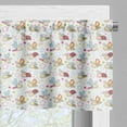 thumbnail image 5 of Ambesonne Cartoon Valance & Curtain, Flower Dragonfly Bugs, 55"x45", Pale Blue Pink Red, 5 of 6
