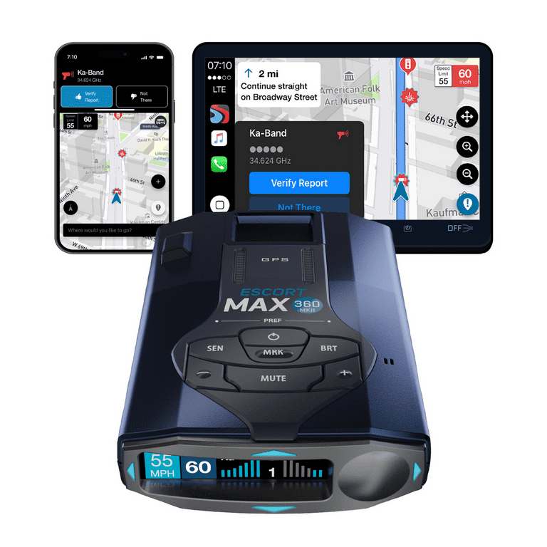 Escort MAX 360 MKII Bluetooth Radar Detector, 360° Awareness Escort MAX 360 MKII Bluetooth Radar Detector, 360° Awareness