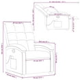 thumbnail image 4 of vidaXL Fauteuil Inclinable de Massage en Tissu Rouge Vin, 4 of 5