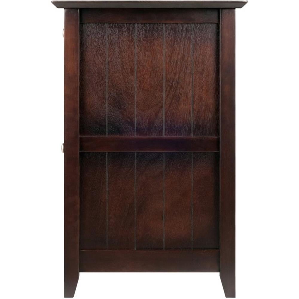 Winsome Burke 2-Drawer Transitional Solid Wood File Cabinet in Coffee