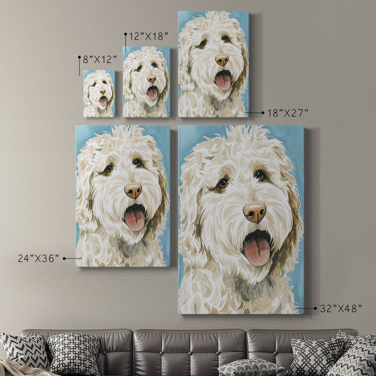 Labradoodle II Premium Gallery Wrapped Canvas - Ready to Hang