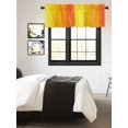 thumbnail image 3 of Kitchen Valances for Window, Ombre Orange Blue Stripe Light Filtering Rod Pocket Valance Curtain, Abstract Minimalist Style Short Curtains Window Topper for Bedroom Bathroom Living Room 42x12in, 3 of 9