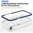 thumbnail image 6 of Case for iPhone 14 Plus 5G,Slim Thin Soft TPU Bumper & Hard PC Transparent Back Shockproof Scratch Resistant Protective Phone Case for iPhone 14 Plus 5G 2022 6.7 inch (Blue), 6 of 15