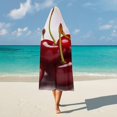 thumbnail image 5 of Cloak Hooded Blanket Chilean Cherries Printed Wearable Hoodie Blanket for Travel Office Sofa, 5 of 6