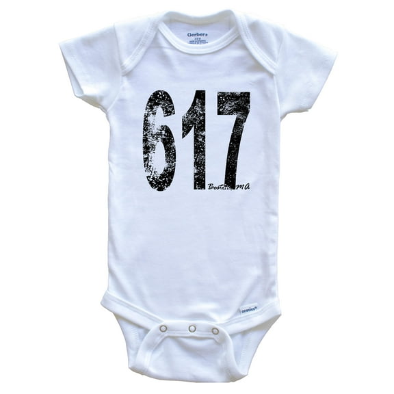 617 Boston Massachusetts Area Code Baby Bodysuit - One Piece Baby Bodysuit, 0-3 Months White