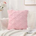 thumbnail image 1 of Juego de 2 fundas de almohada de piel sintética supersuaves de estilo lujoso, fundas de almohada decorativas de terciopelo para cojín, sofá cama, sala de estar, cuadrado, 18 x 18 pulgadas Ormromra LRWJ225-2, 1 of 5