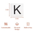 thumbnail image 2 of Stiles Crossword Letter Tiles, Wooden Wall Decor, 3.5 Inch, White, Letter K, 2 of 7