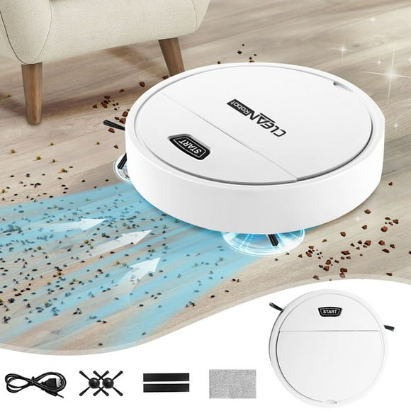Wzzjkit Robot Vacuum and Mop, Intelligent Vacuum Cleaner Automatic Lazy Home Use Sweeping Suction Mopping Integrated Sweeper USB Rechargeable Vacuum Cleaner, Robot Vacuum
