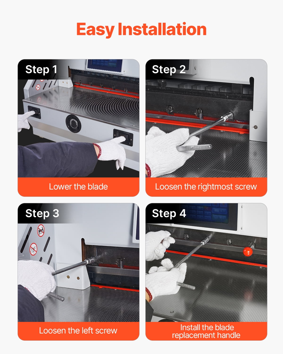 VEVOR Paper Cutter Blade, Heavy Duty Steel Blade Replacement Suitable for Professional Cutter E490T, Paper Trimmer Machine Spare Blade,560 x 56 x 8 mm
