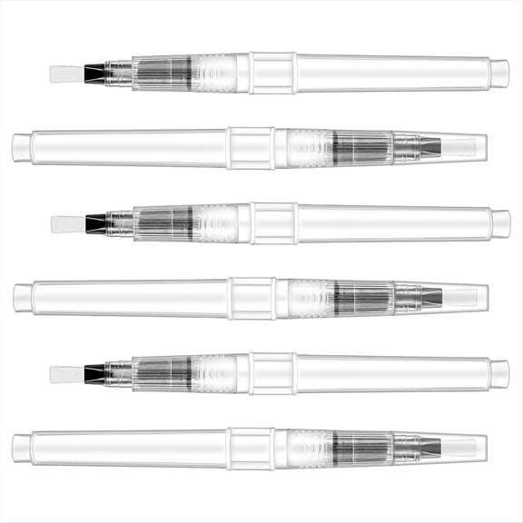 6 Pcs Pencil Style Envelope Moistener Stamp Moistener with Nylon Brush Head Mailing Moistener Wetter Roller