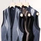 thumbnail image 5 of Chaqueta de Punto de Cuello en V de los Hombres, Abrigo Cálido con Ligero Estiramiento para el Otoño Y el Uso Casual Diario, Blusa en Capas de Moda, 5 of 5