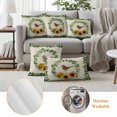 thumbnail image 6 of Spring Sunflower Bird Pillow Covers 2 Pack Eucalyptus Leaves Linen Black Plaid Pillowcase Waterproof Outdoor Throw Pillow Cover for Patio Garden Square Cushion 24”x24”, 6 of 9