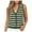 Green, variant on Women Tank Tops Striped Sleeveless Button Up Cardigan Sweater Vests Knitted Fabric Casual Work Daily Wear
