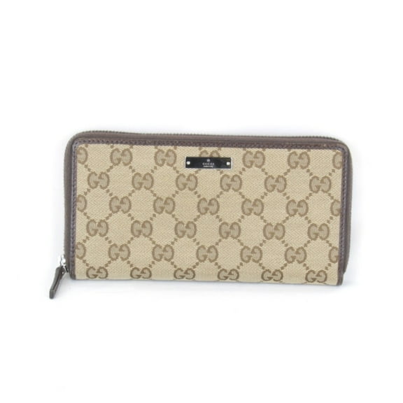 Pre-Owned GUCCI Gucci Round 307980/493075 Long Wallet GG Canvas Brown Women's (Good)