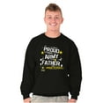 thumbnail image 3 of Military Logo Proud US Army Father Men's Crewneck Sweatshirt Brisco Brands S, 3 of 6