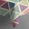thumbnail image 5 of Multi Color Triangle Checkered Pattern Square Tablecloth,Waterproof Square Table Cover,Wipeable Spillproof Washable Table Cover for Home Kitchen Party Decor 42"X42"(107x107cm), 5 of 6