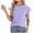 Purple, variant on Lmnyox Cap Sleeve T Shirt for Women 2025 Summer Fashion Plain Crew Neck Basic Shirts Trendy Casual Tee Shirt