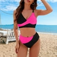 thumbnail image 3 of Rosvigor Womens Swimsuits Two Piece Bikini Sets Bathing Suits for Women Summer Color Block Swimwear, 3 of 8