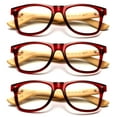 thumbnail image 1 of Newbee Fashion - Real Bamboo Temples Clear Frames Glasses Men Women Wooden Frames, 1 of 1