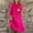Hot Pink, variant on Njoeus Women Cotton Linen Long Shirt Dress Causal Button Up Rolled-Up Sleeve Loose Tunic Dresses S-4XL