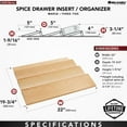 thumbnail image 4 of Rev-A-Shelf 4SDI-24 22" 3-Tier Wooden Spice Drawer Organizer Insert, Maple, 4 of 9