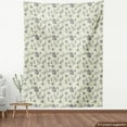 thumbnail image 3 of Tropical Fabric by the Yard, Vintage Art Illustration of Exotic Forest Elements with Polka Dots, Decorative Upholstery Fabric for Sofas and Home Accents, Pale Taupe and Eggshell by Ambesonne, 3 of 4