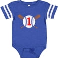 thumbnail image 3 of Inktastic First Birthday Weathered Baseball Design with Bats Boys or Girls Baby Bodysuit, 3 of 5