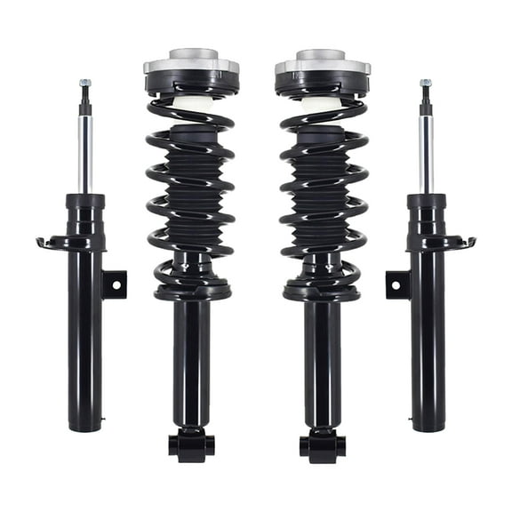 Set of 4 Front Strut-Rear Quick Complete Strut-Coil Spring For 2011-2017 BMW X3