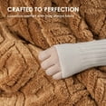 thumbnail image 4 of EVERGRACE Jacquard Boho Sherpa Fleece Throw Blanket for Couch, Super Soft Cozy Fuzzy Plush Blankets for All Seasons, Reversible Thick Warm Blanket for Bed, Sofa, Burnt Orange, 50'' x 60'', 4 of 7