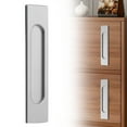 thumbnail image 2 of Recessed Finger Flush Pulls with Edge Pull -Sliding Closet Door Handles Hardware Suitable for Pocket Door,Closet Door,Sliding Doors, Barn Door Handle, Easy to Use, 1Pc, Multicolor(Grey1,7.1x1.5"), 2 of 9