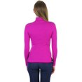 thumbnail image 2 of ToBeInStyle Women's Soft Cotton Long Sleeve Turtleneck Sweatshirt - Rose Violet - 3X, 2 of 7