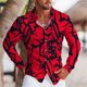 thumbnail image 1 of Camisa con estampado abstracto 3D de música clásica para hombre, ropa de verano de estilo hawaiano Vaion Leisure, de manga larga y cuello tipo polo para hombre, 1 of 6
