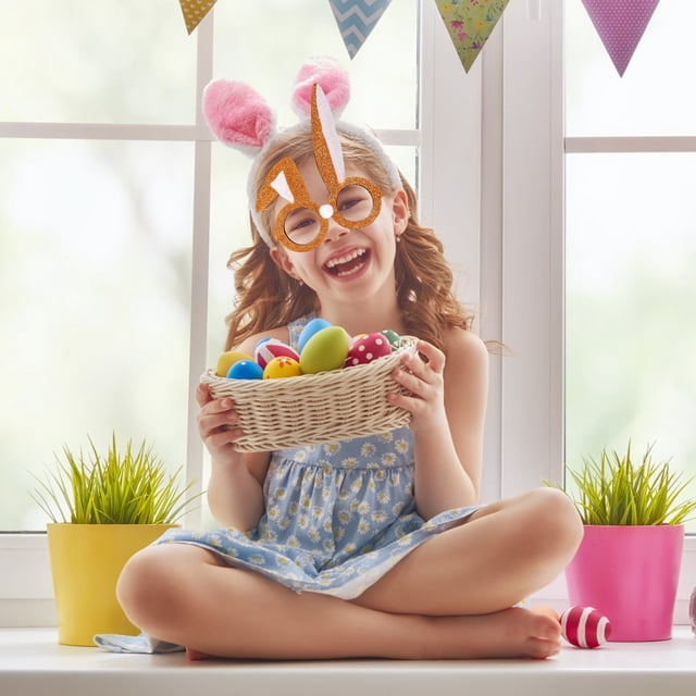Children's Rabbits Glasses Photo Props Easter Decoration Supplies Chick Colored Eggs Rabbits Ear Glasses
