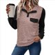 thumbnail image 1 of Blusa Holgada de Retazos con Cuello de Solapa y Botones de Larga con Bloques de Color para Mujer, Estilo Urbano Y2K Rosa S, 1 of 6