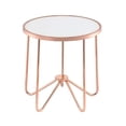 thumbnail image 2 of Bowery Hill End Table in Frosted Glass and Rose Gold, 2 of 6