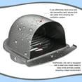 thumbnail image 3 of Cubierta de ventilación de aire de escape Uxcell de 6" para salida de pared exterior con rejilla de louver y tapa de ventilación con malla gris, 3 of 5