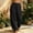 Black, variant on Women's Solid Barrel Leg Pants Elastic Waist Full Length with Classic Fit, Wide Leg Pants Trousers for Travel Day Mint Green M