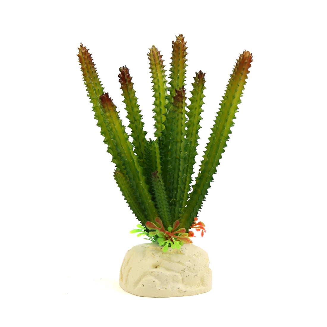 Green Plastic Cactus Plant Terrarium Reptiles Habitat Decoration Decor