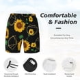 thumbnail image 3 of Naloa Flower (2) Print Men Swim Trunks with Compression Liner ,Board Shorts,Men's Swim Shorts with Drawstring and Elastic Waistband-3X-Large, 3 of 6