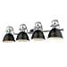 thumbnail image 3 of Duncan CH 4 Light Bath Vanity, Chrome with Matte Black Shades, 3 of 3
