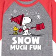 thumbnail image 3 of Peanuts - Snow Much Fun - Toddler And Youth Raglan Graphic T-Shirt, 3 of 7